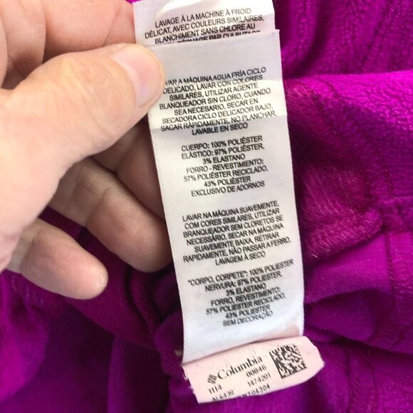 Columbia Womens Fleece Jacket Large Hooded Pink Pullover Outdoors Casual Cozy - Picture 10 of 13